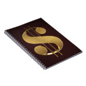 Gold Dollar-teken Notitieboek (Rechterzijde)