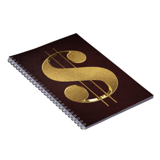 Gold Dollar-teken Notitieboek (Rechterzijde)