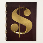 Gold Dollar-teken Planner (Voorkant)