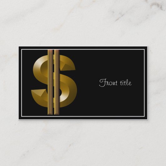 Gold Dollar-teken Visitekaartje (Voorkant)