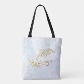 Gold Dolphin - Aangepaste Canvas tas (Achterkant)