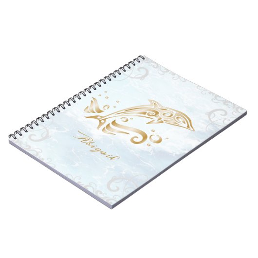 Gold Dolphin - persoonlijk Notitieboek (Linkerzijde)