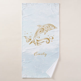 Gold Dolphin - persoonlijke set handdoeken