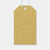 Gold Doodle Christmas Sleigh Pattern Cadeaulabel (Voorkant)