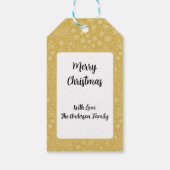 Gold Doodle Christmas Sleigh Pattern Cadeaulabel (Achterkant)