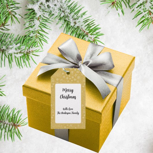 Gold Doodle Christmas Sleigh Pattern Cadeaulabel