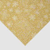 Gold Doodle Christmas Sleigh Pattern Tissuepapier (Detail)