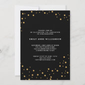 Gold Dot Glam Photo Graduparty Invitation Kaart (Achterkant)