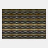 Gold Dot Patronen op dramatische zwarte tonijn Inpakpapier Vel (Voorkant 2)