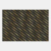 Gold Dot Patronen op dramatische zwarte tonijn Inpakpapier Vel (Voorkant 3)