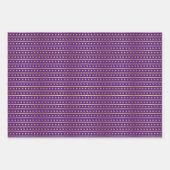 Gold Dot Patterns op Royal Paarse Inpakpapier Vel (Voorkant 2)