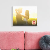 Gold Double Happiness Chinese Wedding Photo Canvas Afdruk (Insitu (Woonkamer))