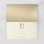 Gold Double Happiness Elegant Chinese Wedding Plaatskaartje (Buitenkant ongevouwen)