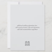 Gold Double Happiness Lanterns Chinese Invites Kaart (Achterkant)