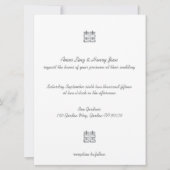 Gold Double Happiness Lanterns Chinese Invites Kaart (Voorkant)