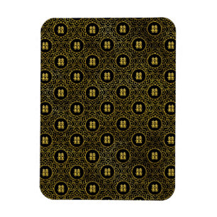 Gold Double Happiness Symbol in lotuspatroon Magneet