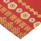 Gold Double Happiness Symbol met bloemen en vogels Tafelkleed (Gekanteld)