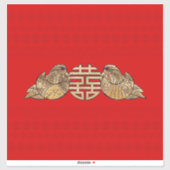 Gold Double Happiness Symbool met Mandarijnse Euck Sticker (Vel)