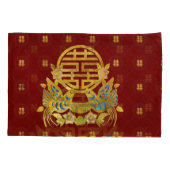 Gold Double Happiness Symbool met vogels Kussensloop (Achterkant)