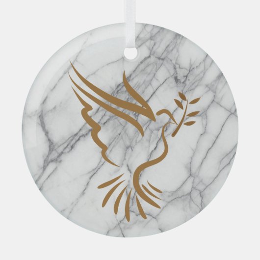 Gold Dove Ceramic Ornament (Voorkant)