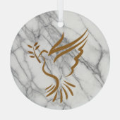Gold Dove Ceramic Ornament (Achterkant)