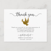 Gold Dove Elegant Funeral Hartelijk dank! Briefkaart (Voorkant)