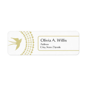 Gold Dove-label voor religieuze adressen Etiket