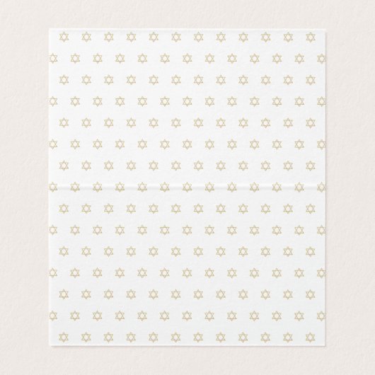 Gold Dove Menorah Hannukah Place Seating Card Visitekaartje (Binnenkant ongevouwen)