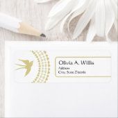 Gold Dove Religieus adreslabel Etiket (Insitu)