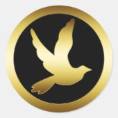 GOLD DOVE RONDE STICKER (Voorkant)