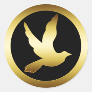 GOLD DOVE RONDE STICKER