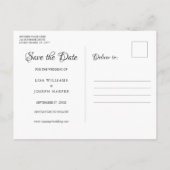 Gold Doves en Heart Elegant Script Save the Date Aankondigingskaart (Achterkant)