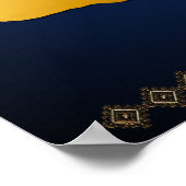 Gold Dragon afdrukken Poster (Hoek)