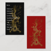 GOLD DRAGON Aziatisch ontwerp Visitekaartje (Voorkant / Achterkant)