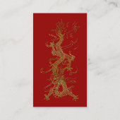 GOLD DRAGON Aziatisch ontwerp Visitekaartje (Achterkant)
