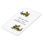 Gold Dragon bewaart de Magnet Datum Magneet (Linkerzijde)