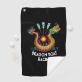 Gold Dragon Boat Racing Golfhanddoek (Insitu)