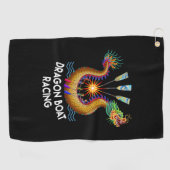Gold Dragon Boat Racing Golfhanddoek (Horizontaal)