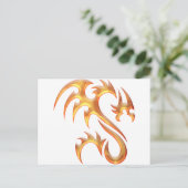 Gold Dragon Briefkaart (Staand voorkant)