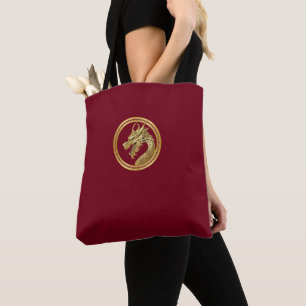 Gold Dragon - Canvas tas
