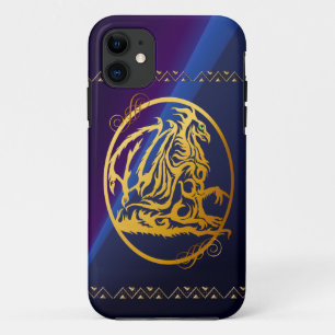 Gold Dragon Circled iPhone 5 Hoesjes