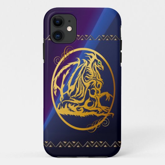 Gold Dragon Circled iPhone 5 Hoesjes (Achterkant)