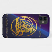 Gold Dragon Circled iPhone 5 Hoesjes (Achterkant (horizontaal))