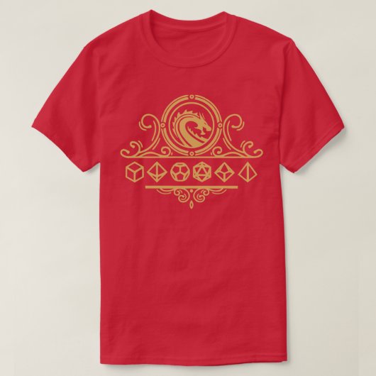 Gold Dragon Crest T-shirt (Design voorkant)