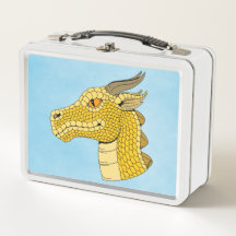 Gold Dragon Head in Profile