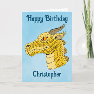 Gold Dragon Head in Profile Kaart