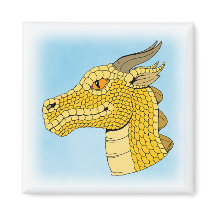 Gold Dragon Head in Profile