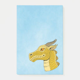 Gold Dragon Head in Profile Post-it® Notes