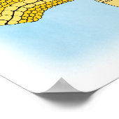 Gold Dragon Head in Profile Poster (Hoek)