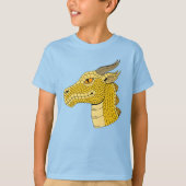 Gold Dragon Head in Profile T-shirt (Voorkant)